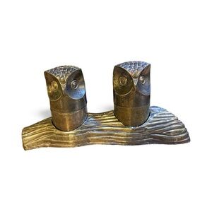 Vintage Owl Salt & Pepper Set Whimsigoth • Moody Academia • Eclectic Table Decor